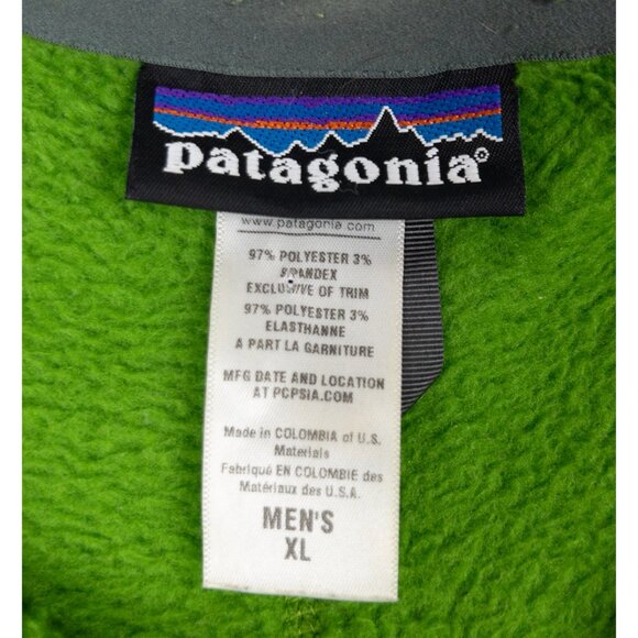 Patagonia R2 Fleece Jacket Men's XL Green Gray Full Zip Fuzzy Outdoor 25136 - Picture 2 of 13
